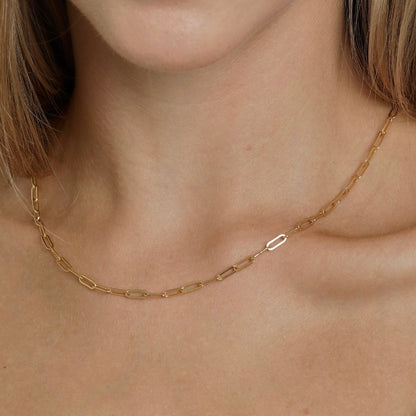 Aspen | 14K Gold filled Paperclip Necklace