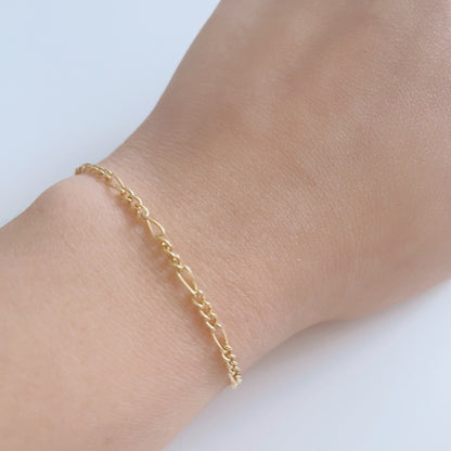 Chloe | 14K Gold filled Figaro Bracelet