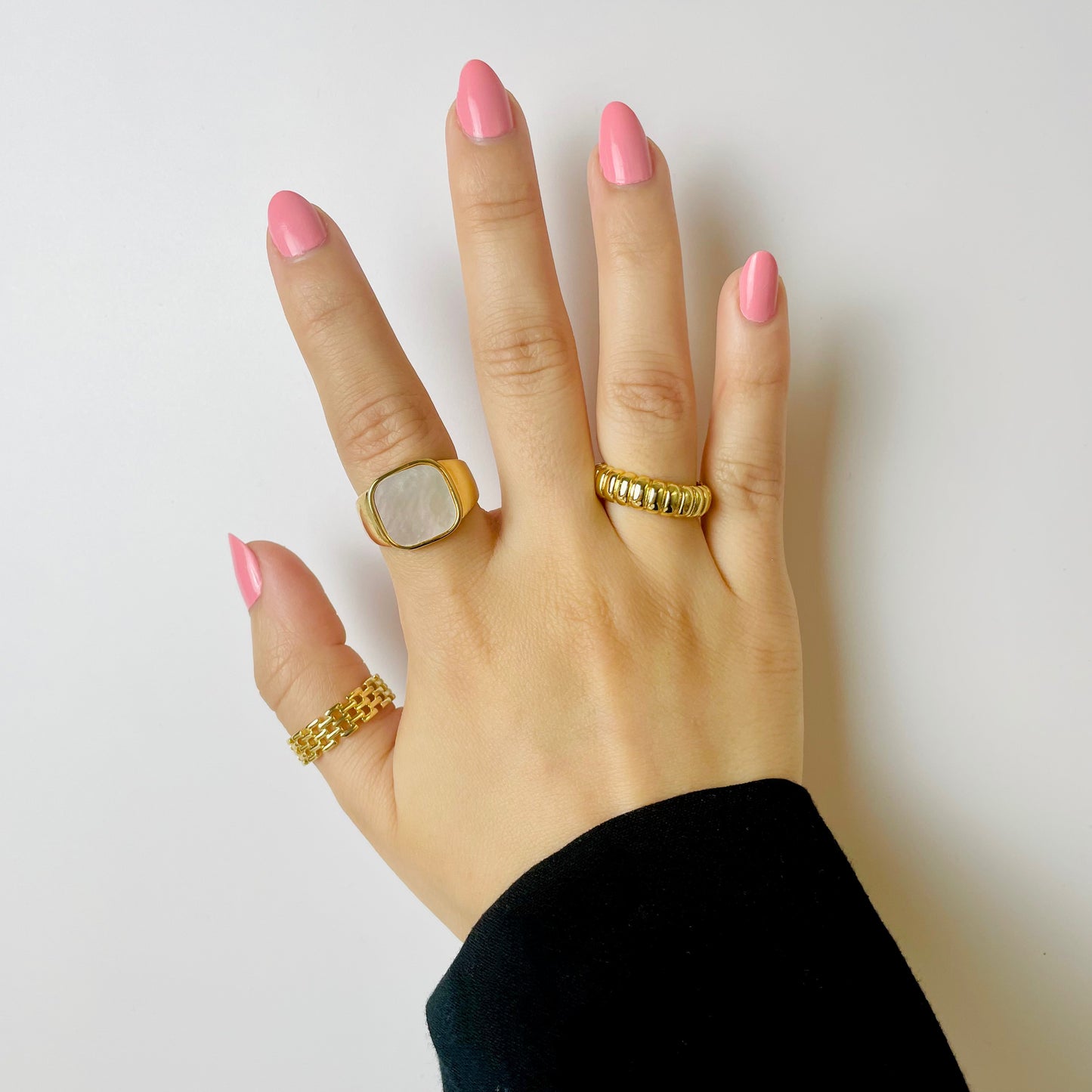 Ruth | 14K Gold filled Panther Link Band Ring